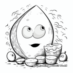 Diverse Shapes of Fried Egg Coloring Pages 1