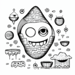 Diverse Shapes of Fried Egg Coloring Pages 4