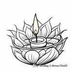 Diwali Diya Lamp Coloring Pages 4