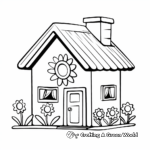 DIY Wooden House Decor Coloring Pages 1
