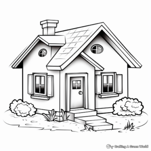 DIY Wooden House Decor Coloring Pages 3