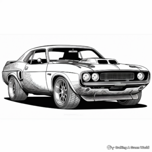 Dodge Challenger Demon Coloring Pages 1