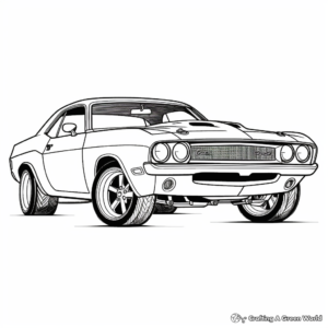 Dodge Challenger Demon Coloring Pages 4