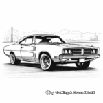Dodge Charger Muscle Car Coloring Sheets 1