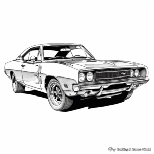 Dodge Charger Muscle Car Coloring Sheets 3