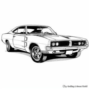 Dodge Charger Muscle Car Coloring Sheets 4