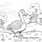 Dodo Bird in its Habitat: Forest-Scene Coloring Pages 2