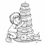 Donut Tower Coloring Pages for Kids 1