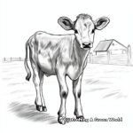 Down-On-The-Farm Baby Calf Coloring Pages 3