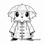 Downloadable Frog Pattern Raincoat Coloring Pages 1