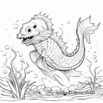 Dragon Fish in the Ocean: Scenic Coloring Sheets 2