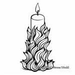 Dramatic Advent Candle Coloring Pages 4
