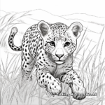 Dramatic Cheetah Chase Coloring Pages 4