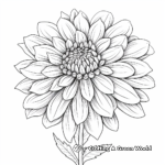 Dramatic Dahlia Fall Flower Coloring Pages 2