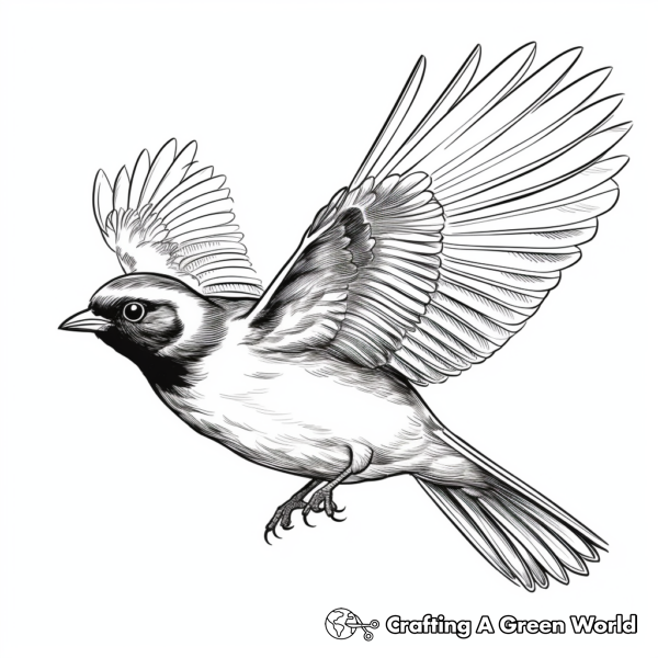 Red Winged Blackbird Coloring Pages - Free &amp; Printable!