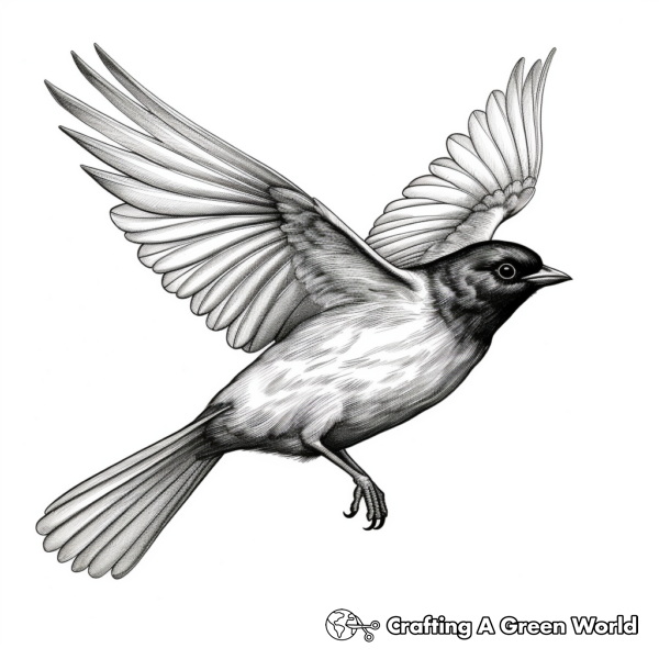 Red Winged Blackbird Coloring Pages - Free &amp; Printable!