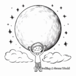 Dramatic Full Moon in Cloudy Sky Coloring Pages 1