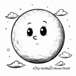 Dramatic Full Moon in Cloudy Sky Coloring Pages 2