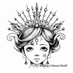 Dramatic Gothic Tiara Coloring Pages 3