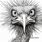 Dramatic Pyroraptor Face Close-Up Coloring Pages 3