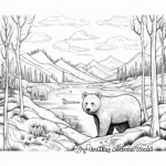 Dramatic Scene: Bears in the Wild Coloring Pages 2