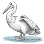 Dramatic Spot-billed Pelican Coloring Pages 3