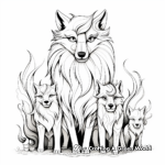 Dramatic Wolf Family Coloring Pages 1