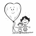 Drawing-Based Birthday Balloon Coloring Pages for Mom 1