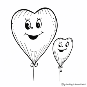Drawing-Based Birthday Balloon Coloring Pages for Mom 2