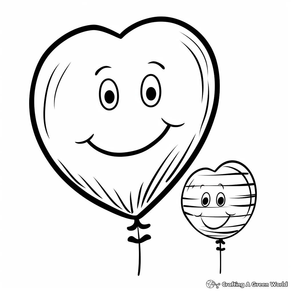 Drawing-Based Birthday Balloon Coloring Pages for Mom 4