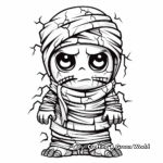 Dreadful Mummy Halloween Coloring Pages 2