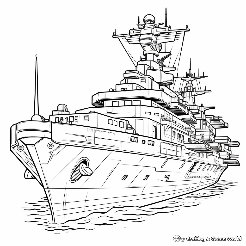 Dreadnought Battleship Coloring Pages 2