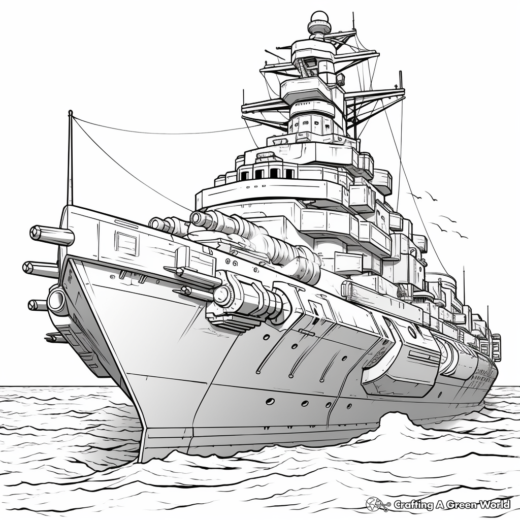 Dreadnought Battleship Coloring Pages 3
