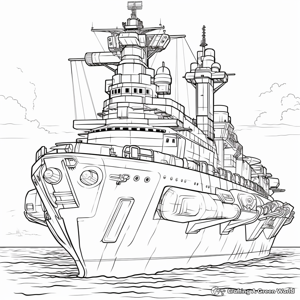 Dreadnought Battleship Coloring Pages 4