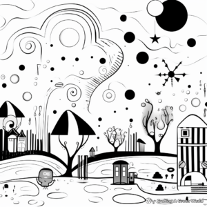 Dreamy Abstract Digital Art Coloring Pages 2