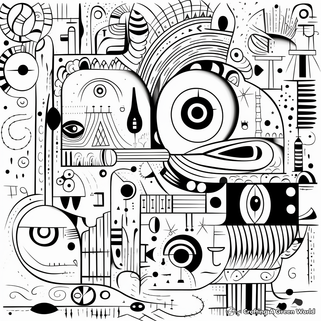 Dreamy Abstract Digital Art Coloring Pages 3