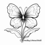 Dreamy Half Butterfly, Half Pansy Coloring Pages 2