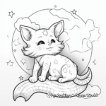 Dreamy Moonlight Cat Coloring Pages 3