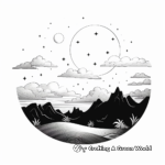 Dreamy Sunsets and Moonscape Coloring Sheets 3