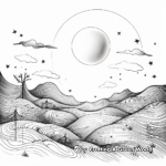 Dreamy Sunsets and Moonscape Coloring Sheets 4