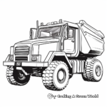 Dump Truck and Machinery Coloring Pages 1