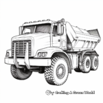 Dump Truck in the Mud Coloring Pages 1