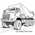 Dump Truck in the Mud Coloring Pages 3