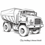 Dump Truck in the Mud Coloring Pages 4