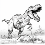 Dynamic Action Allosaurus Coloring Pages 4