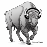 Dynamic American Bison Coloring Pages 1