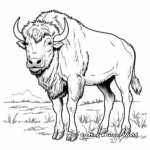 Dynamic American Bison Coloring Pages 2