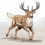 Dynamic Big Buck Running Coloring Page 1