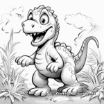 Dynamic Dinosaur Vector Coloring Pages 2