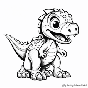Dynamic Dinosaur Vector Coloring Pages 3